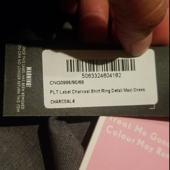 NWT Prettylittlething Label Charcoal Shirt Ring - Picture 5 of 7